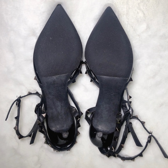 ❤️SOLD❤️Valentino rockstud kitten so black 38.5 - Picture 4 of 8